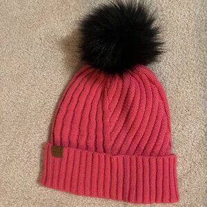 Pink Winter Pom Hat/Beanie, COLE HAAN New w/o tags